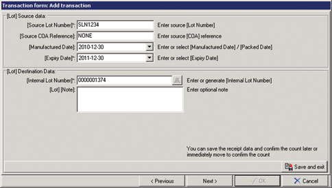 Figure 3. Transaction Wizard: Step 3